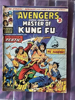 Buy Marvel UK, Avengers, Master Of Kung Fu No 50 1974 Featuring Shang-Chi • 3.99£