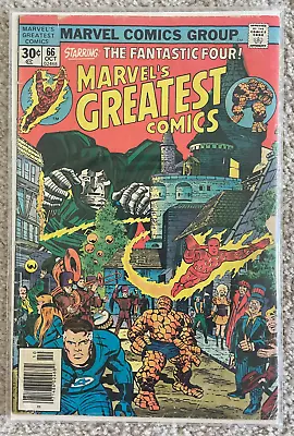Buy Marvel's Greatest Comics #66 Fantastic Four October 1976 Dr. Doom Vtg Stan Lee • 4.74£