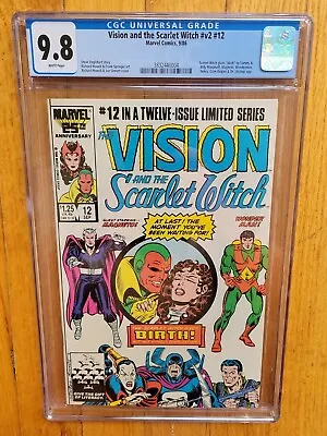 Buy Vision And The Scarlet Witch 12 CGC 9.8 WP 1st App Of Wiccan & Speed Marvel 1986 • 237.17£