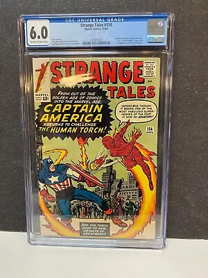 Buy Strange Tales 114 Cgc 6.0 1st Silver Age Captain America Since 1954 • 256.56£