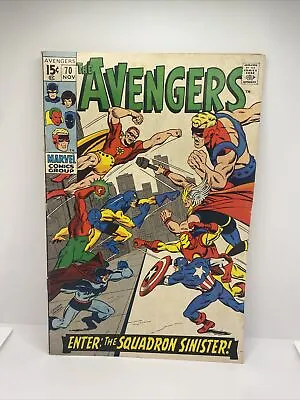 Buy Marvel Comics The Avengers #70 Nov/1969 1st Team Appearance Of Sinister Squadron • 55.18£