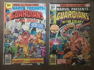 Buy Marvel Presents Guardians Of The Galaxy #5 & #6 Karanada 1st Topograph Man 1976 • 3.99£