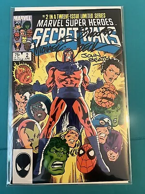 Buy Marvel Super-Heroes Secret Wars #2 SIGNED By Mike Zeck, Jim Shooter, John Beatty • 33.19£