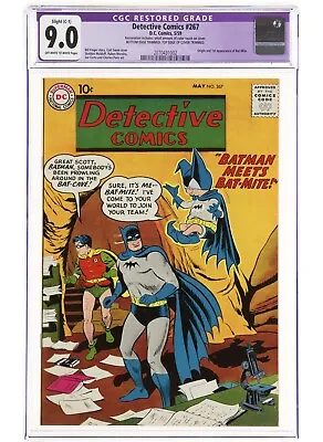 Buy Detective Comics #267 Origin And 1st Appearance Of Bat-Mite CGC 9.0 R May 1959 • 1,896.67£