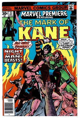 Buy Marvel Premiere Featuring THE MARK OF KANE #33 In VF/NM A 1976 Marvel Comic • 8.81£