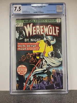 Buy CGC 7.5 Werewolf By Night #33, 2nd Appearance Of Moon Knight, Marvel Comics 9/75 • 159.89£
