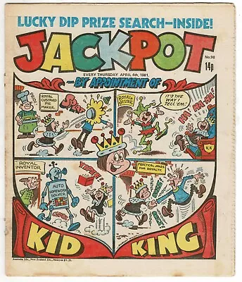 Buy Jackpot Comic #98 4th April 1981 Winners Laser Eraser Jack Pott - Combined P&P • 1.25£