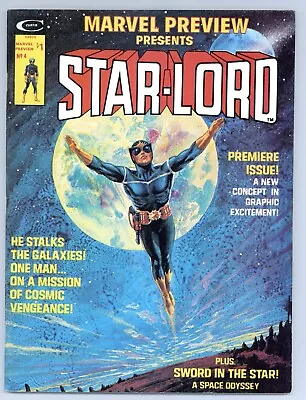 Buy Marvel Preview 4 (VF) 1st STARLORD + SWORD IN THE STAR Wrightson Pinup 1976 Y321 • 118.58£