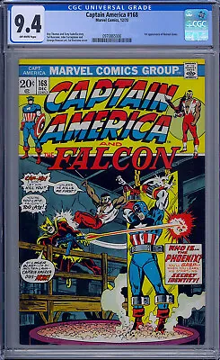 Buy Cgc 9.4 Captain America #168 1st Appearance Baron Helmut Zemo Ow Pages • 316.11£