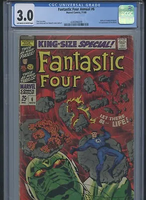 Buy Fantastic Four Annual #6 1968 CGC 3.0 (1st App Of Annihilus)* • 78.64£