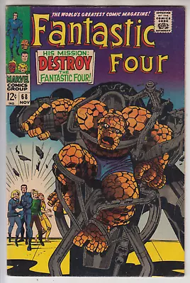 Buy Fantastic Four # 68  Fn/vf 7.0  Thing Goes Wild  Jack Kirby Art Cents  1967 • 39.95£