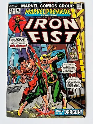 Buy Marvel Premiere #16 (Marvel 1974) 2nd Appearance Iron Fist 1st App. Shou-Lao • 23.79£