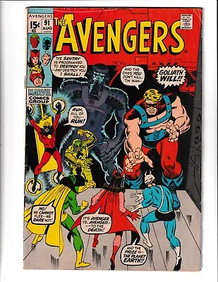 Buy Avengers 91 Fine Marvel Comics Book Iron Man Kree Skrull War Neal Adams (1971) • 11.20£