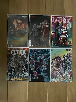 Buy Flash #1-6 NM- 2023 *FIRST PRINTS - FOIL VARIANT COVERS RAHZZAH & BARENDS* • 29.99£