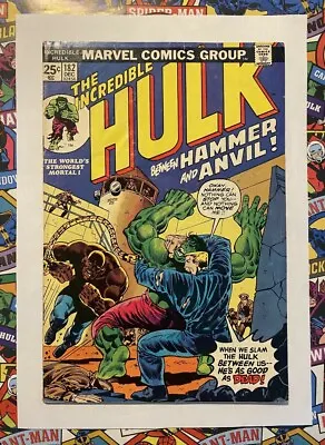 Buy INCREDIBLE HULK #182 - DEC 1974 - 2nd WOLVERINE APPEARANCE! - FN- (5.5) CENTS! • 149.99£