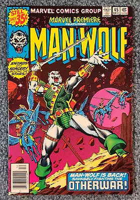 Buy MARVEL PREMIERE #45 MAN-WOLF OTHERWAR Marvel Comics 1978 - NM- • 17.39£