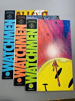 Buy WATCHMEN #1 - 2 - 3 (DC, 1986) 1st Rorschach Dr. Manhattan Alan Moore 1st Print • 51.95£