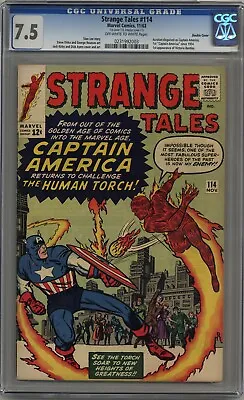 Buy Strange Tales #114 Cgc 7.5 Off-white To White Pages Marvel 1963 • 619.29£