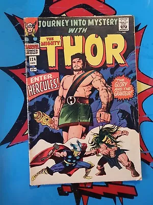 Buy Journey Into Mystery #124 - 2nd Hercules, Silver Age Marvel Comic, FN • 50£