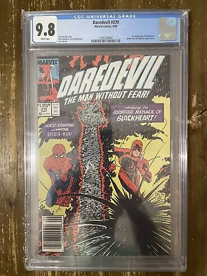 Buy Daredevil #270 Newsstand CGC 9.8 First Appearance Blackheart, Mephisto MCU • 652.25£