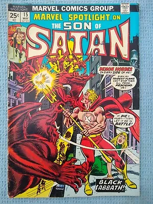 Buy Vintage Marvel Spotlight On The Son Of Satan No. 15 May 1974 Comic Book • 7.99£