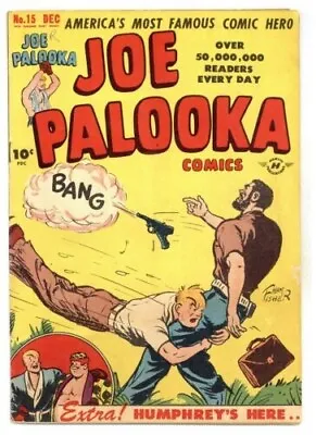 Buy Joe Palooka #15 1947-Harvey Comics- Ham Fisher- 1st Atoma- Bob Powell G/VG • 23.65£