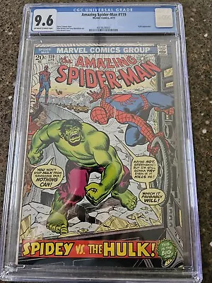 Buy Amazing Spider-Man #119 CGC 9.6 Spidey VS The Hulk RARE POP 72  Iconic Cover • 1,000.76£