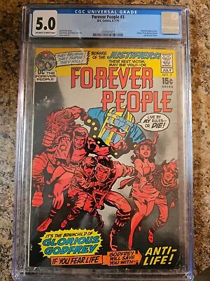 Buy Forever People #3 CGC 5.0 1971 Darkseid App Jack Kirby Bronze Age DC Comics  • 31.87£