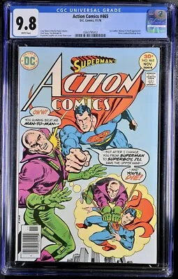 Buy ACTION COMICS #465 CGC 9.8 WHITE PAGES SUPERMAN Vs LEX LUTHOR 1976 • 239.82£