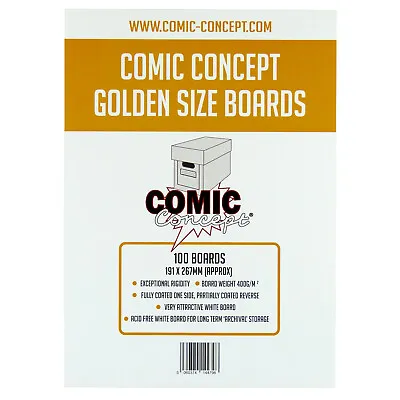 Pack of 100 BCW Golden Age Comic Backer Boards - 7 1/2 x 10 1/2 - Acid Free