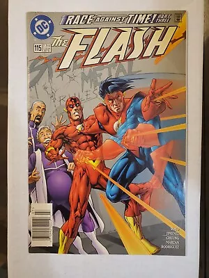 Buy The Flash #115 Newsstand Rare 1:10 Low Print DC Comics 1996 Speed Metal 1st App • 23.72£
