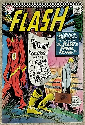 Buy The Flash Comic No 159 DC Comics March 1966 - The Flash Final Fling! - VG- • 10.39£