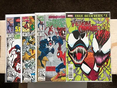 Buy Amazing Spider-Man 360,361,362,363 (1992) 1st Appearance Of Carnage. Venom App • 129.99£