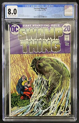Buy Swamp Thing 1 CGC 8.0    Origin Swamp Thing   1st Matt Cable • 236.97£