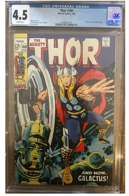 Buy Thor #160 CGC 4.5 Galactus Vs Ego Battle Begins • 40£