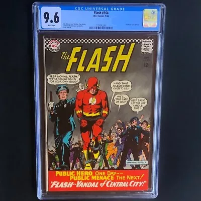 Buy THE FLASH #164 (1966) 💥 CGC 9.6 💥 ONLY 1 HIGHER COPY! Kid Flash DC Comics 1966 • 542.36£