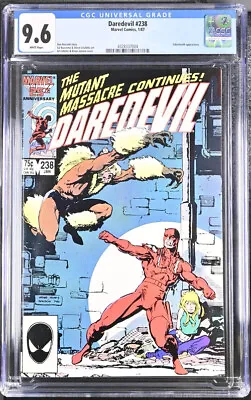 Buy CGC 9.6 Daredevil 238 Mutant Massacre Sabretooth X-Men White Pages • 59.96£