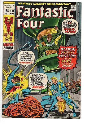Buy Fantastic Four #108 (1971) - Grade 8.5 - Nega-man 1st Appearance - Annihilus! • 47.44£