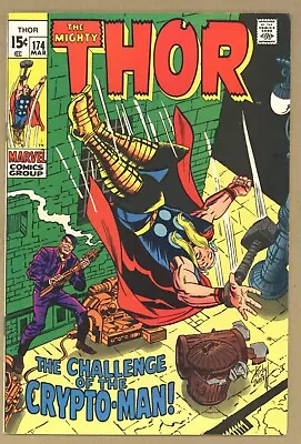 Buy Thor 174 (VF) KIRBY Everett 1st Crypto Man + Jasper Whyte 1970 Marvel Comic X839 • 26.86£