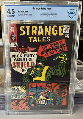 Buy Strange Tales #135 CBCS 4.5 1965 1st Nick Fury S.H.I.E.L.D. • 142.25£