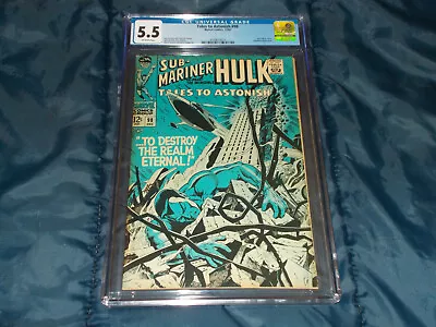 Buy Tales To Astonish #98 CGC 5.5 F-  (Marvel - 12/67) Hulk, Sub-Mariner • 49.06£
