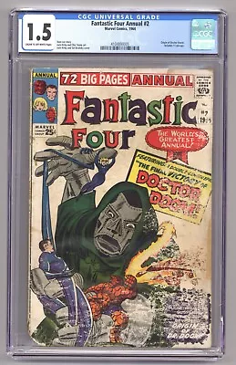 Buy Fantastic Four Annual 2 (CGC 1.5) Doctor Doom Origin Jack Kirby 1964 Marvel Y354 • 60.32£