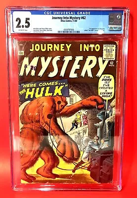 Buy Marvel- Journey Into Mystery #62 (1960) CGC 2.5 - 1st Prototype Hulk/Xemnu • 315.84£