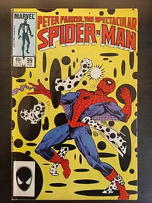 Buy The Spectacular Spider-Man #99 VF  1985 1st Cover & 2nd App Of The Spot!🔑  • 19.98£