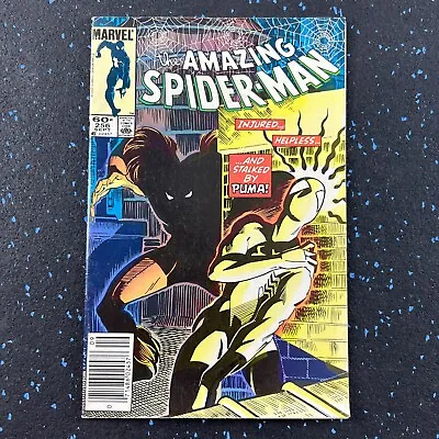Buy Amazing Spider-Man #256 NEWSSTAND (1st Appearance Of Puma) FN- 5.5 • 7.12£