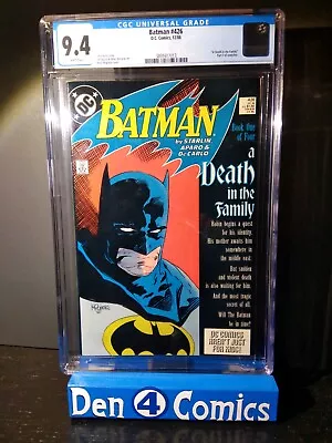 Buy Batman  #426 (12/88) CGC 9.4   A Death In The Family  Part One • 98.79£