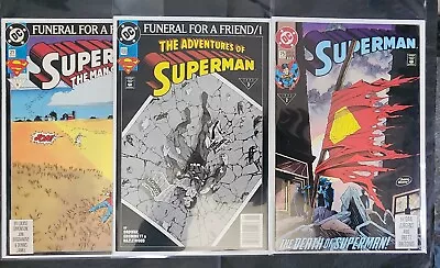 Buy Superman 3rd Print #75 (Pressed) Adventures Of Superman #498 Man Of Steel #21  • 16.04£