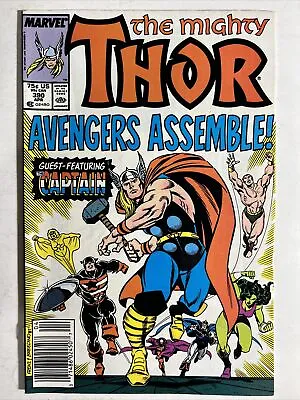 Buy Thor #390 - NEWSSTAND Variant Captain America Wields Thor's Hammer! MCU Avengers • 15.88£