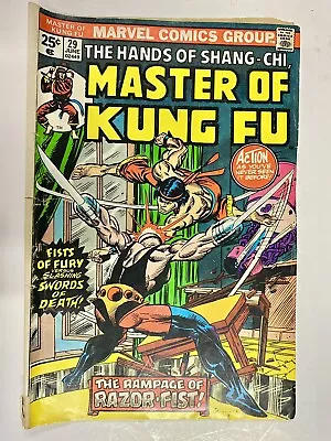 Buy Master Of Kung Fu #29  **1st APP. RAZOR FIST ** Marvel Comics -1975 • 7.90£