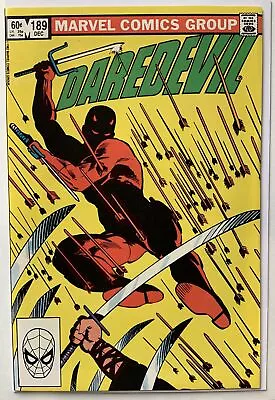 Buy Daredevil #189 Death Of Stick Frank Miller Marvel 1982 VF+/NM • 7.08£